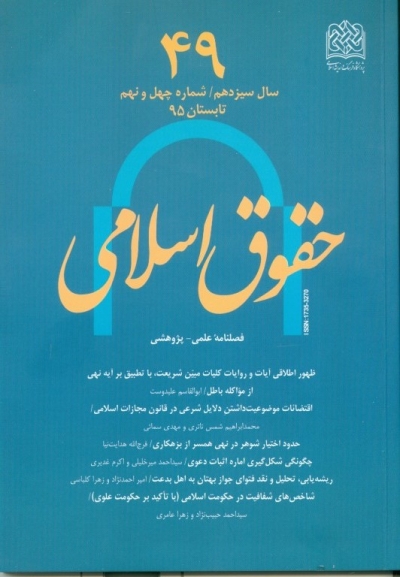شاخص های شفافیت در حکومت اسلامی با تاکید بر حکومت علوی